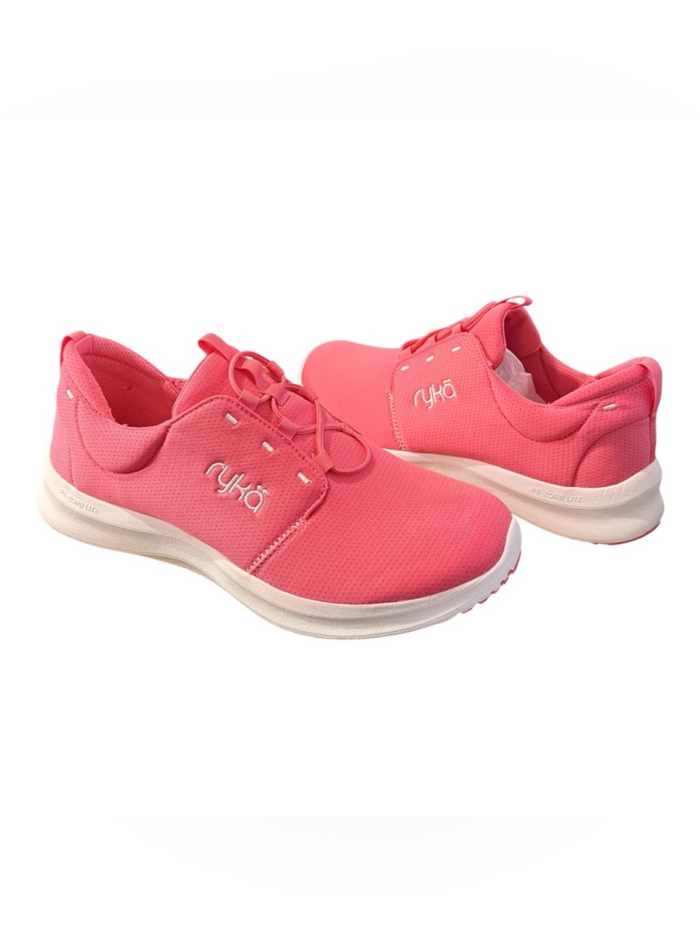 NWOB Ryka Recovery Washable Bungee Sneakers - Renew in Watermelon Pink Size 10 W